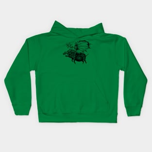 When Pigs Fly Kids Hoodie